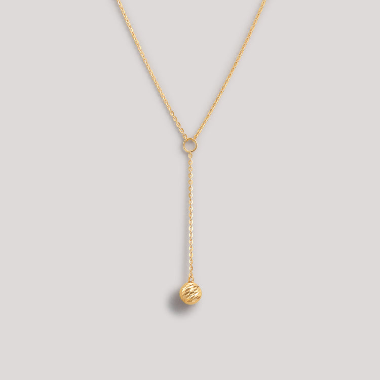 The Joy Necklace crafted in solid 18k (750) yellow gold from the Cléamoi Joy Collection.