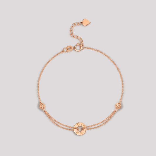 The Just Bracelet crafted in solid 18k (750) rose gold from the Cléamoi Balance Collection.