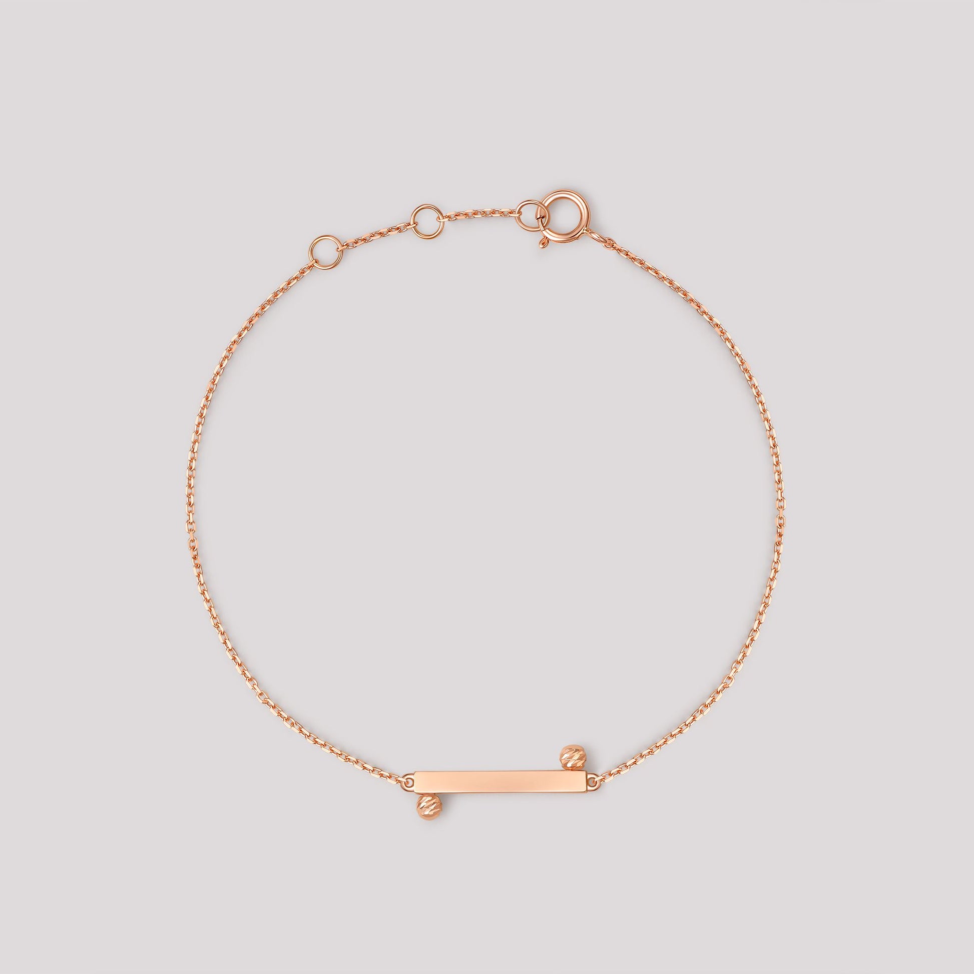 The Balance Bracelet crafted in solid 18k (750) rose gold from the Cléamoi Balance Collection.