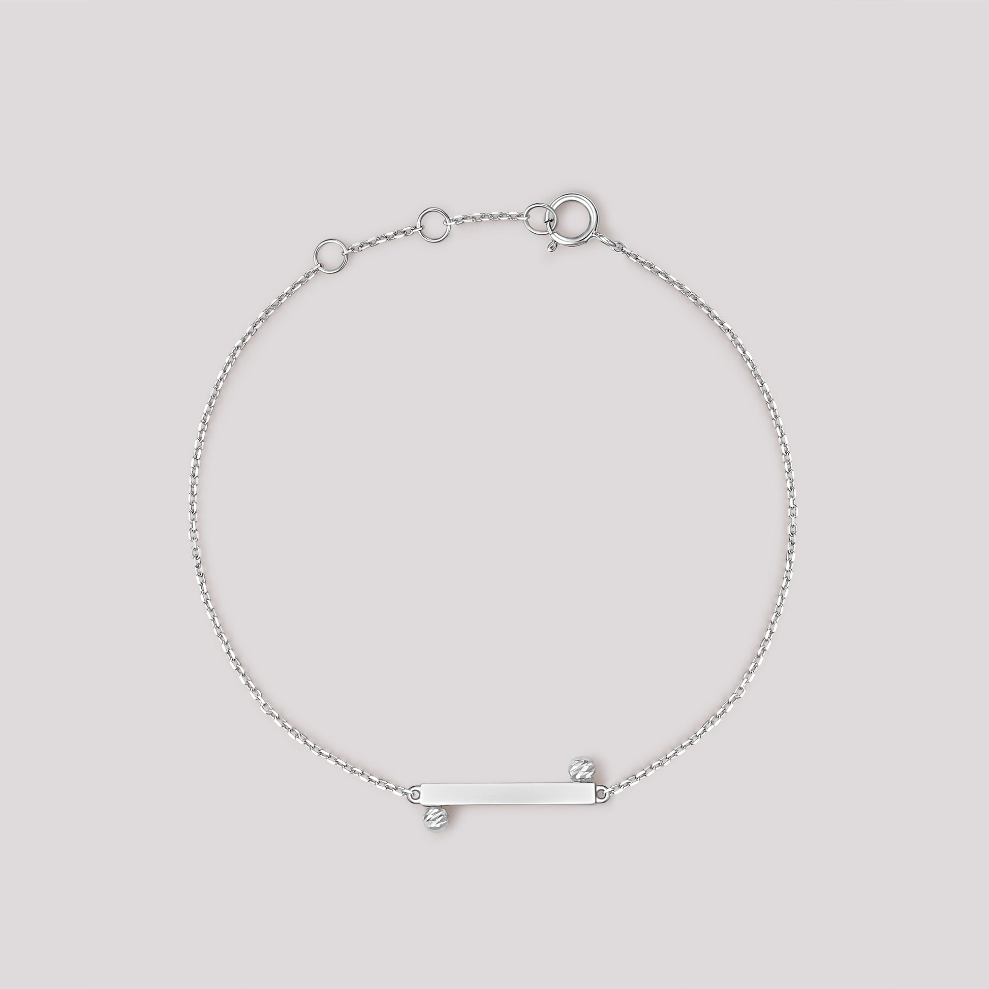 The Balance Bracelet crafted in solid 18k (750) white gold from the Cléamoi Balance Collection.