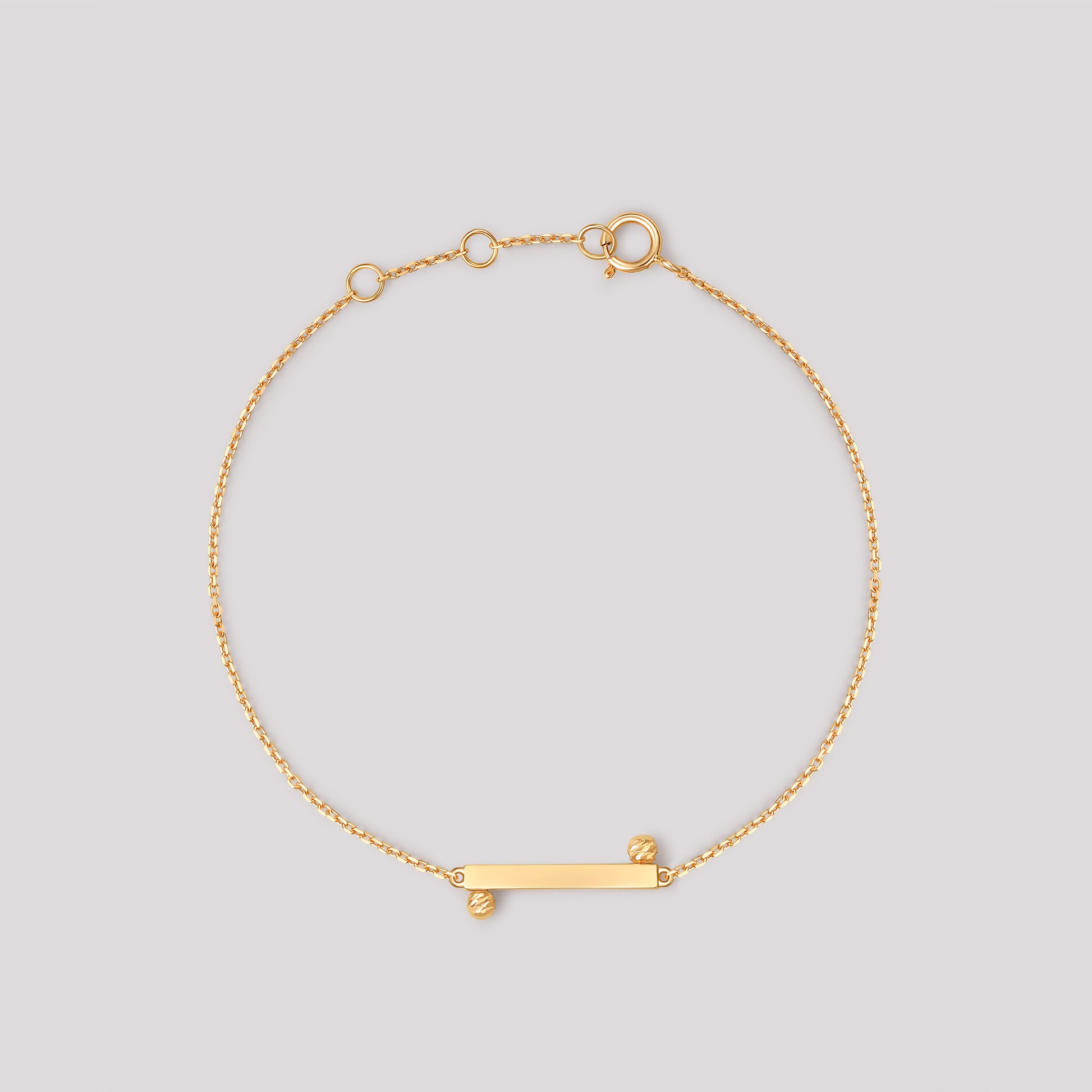 The Balance Bracelet crafted in solid 18k (750) yellow gold from the Cléamoi Balance Collection.
