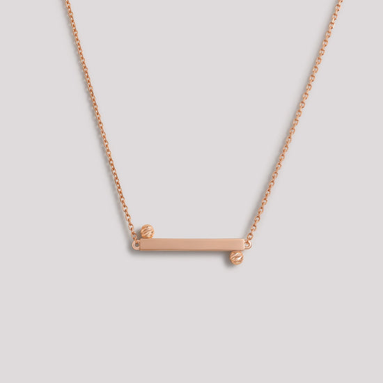 The Balance Necklace crafted in solid 18k (750) rose gold from the Cléamoi Balance Collection.