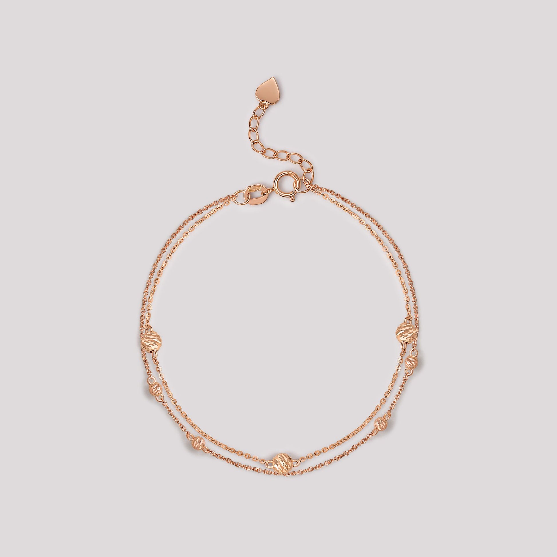 The Joy Bracelet crafted in solid 18k (750) rose gold from the Cléamoi Joy Collection.