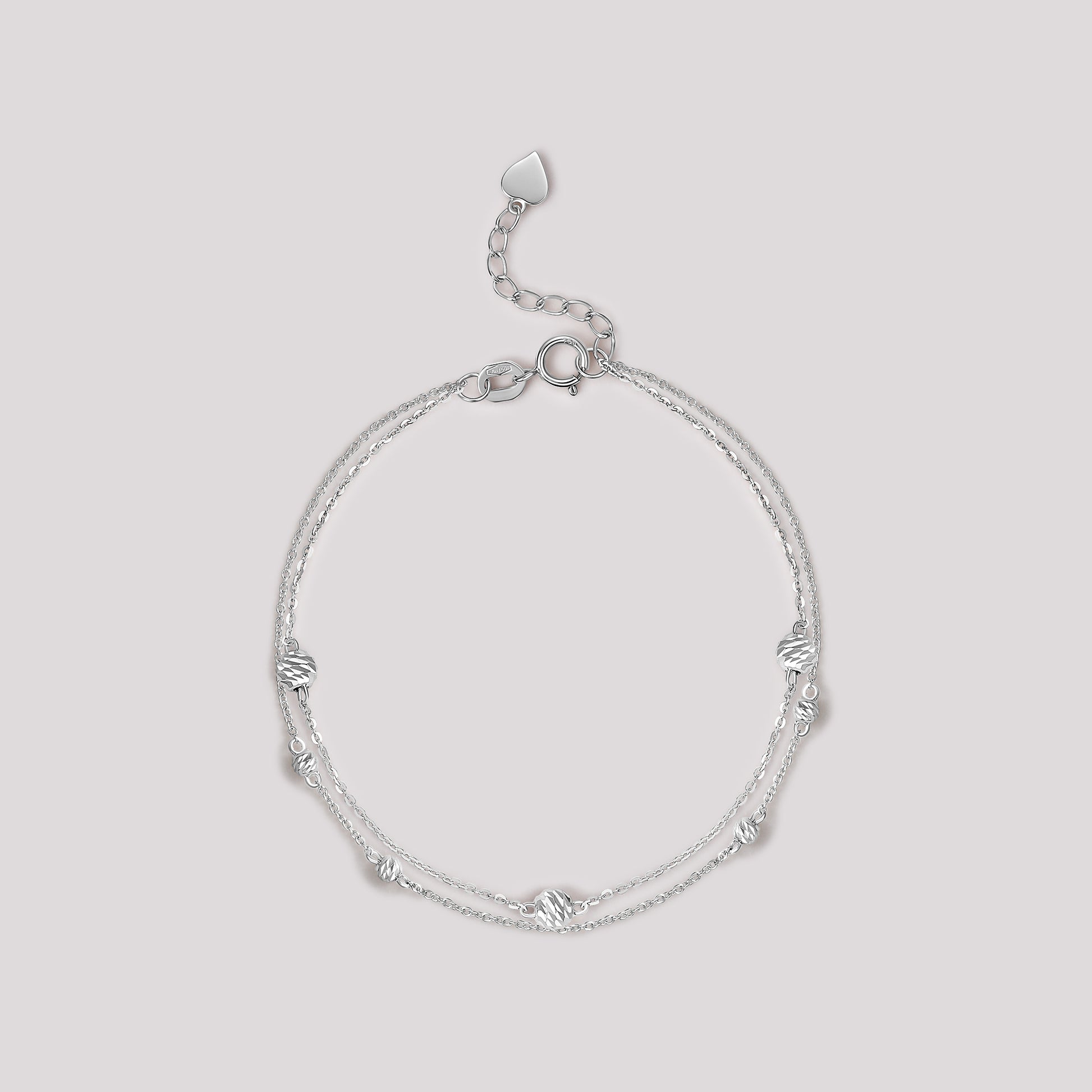 The Joy Bracelet crafted in solid 18k (750) white gold from the Cléamoi Joy Collection.