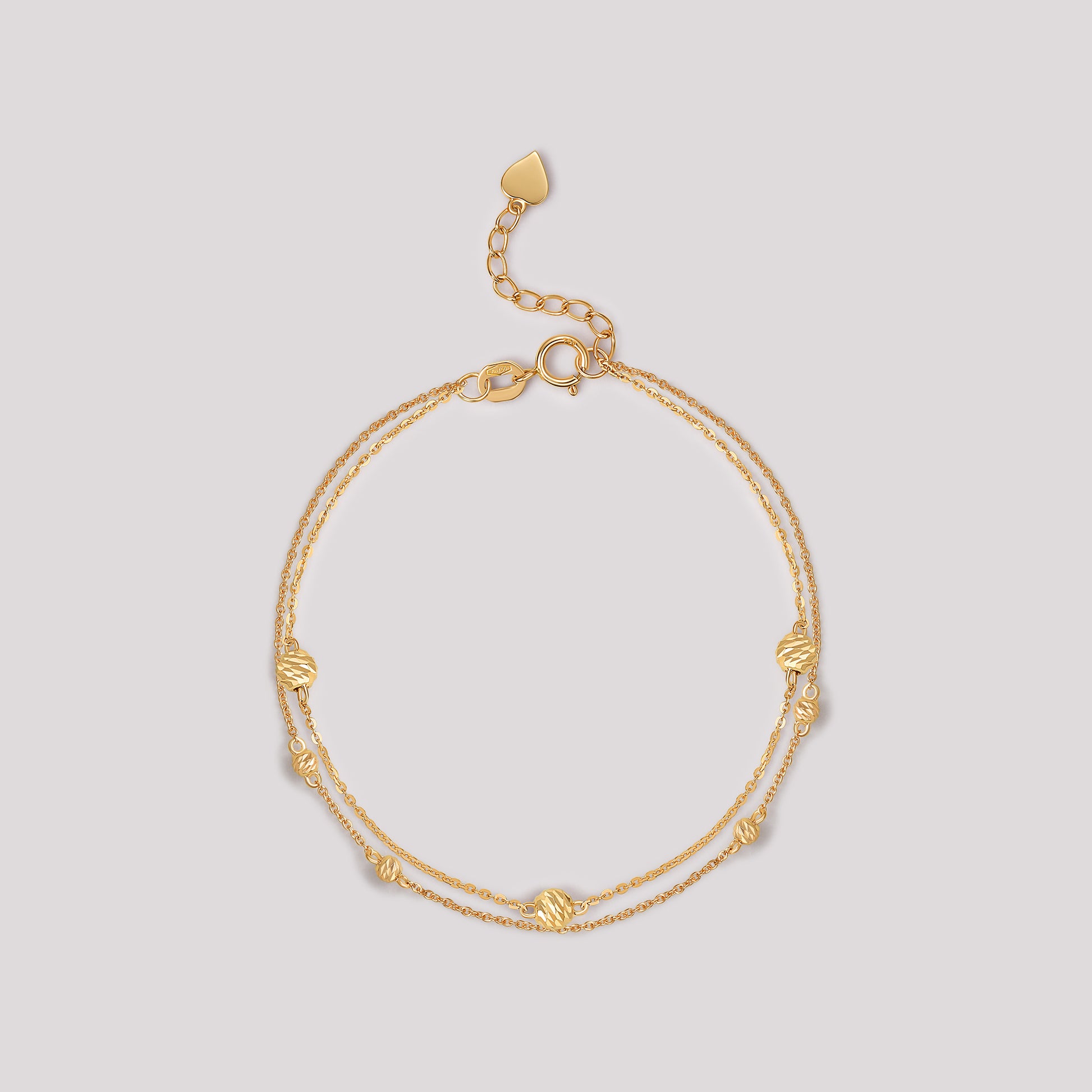 The Joy Bracelet crafted in solid 18k (750) yellow gold from the Cléamoi Joy Collection.