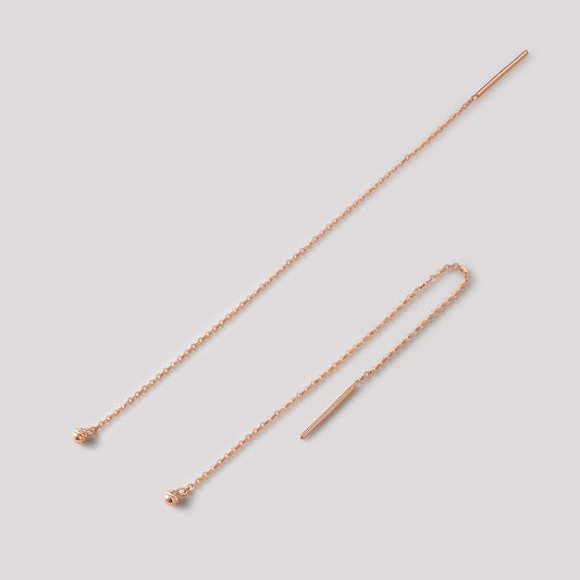 The Joy Earrings crafted in solid 18k (750) rose gold from the Cléamoi Joy Collection.