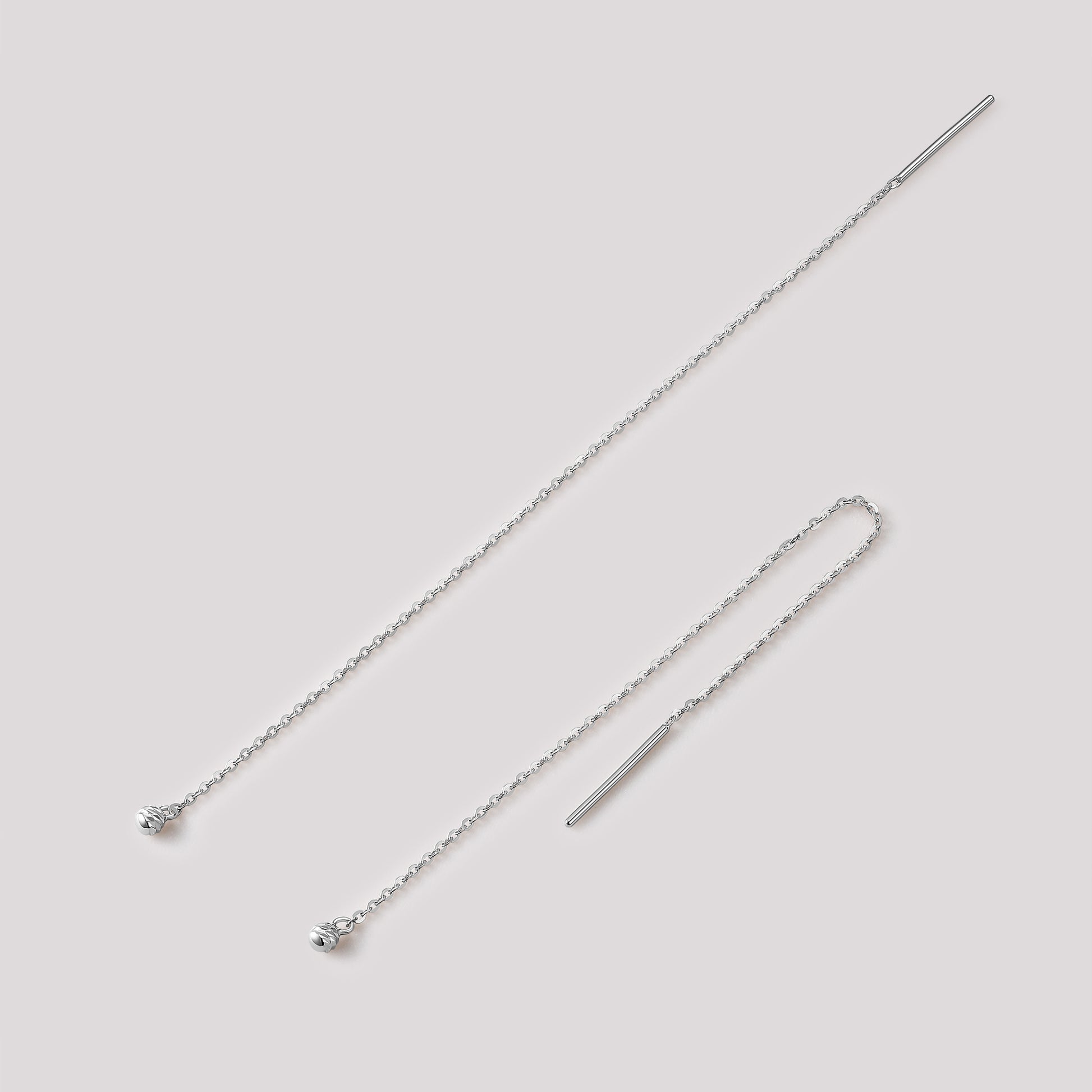 The Joy Earrings crafted in solid 18k (750) white gold from the Cléamoi Joy Collection.