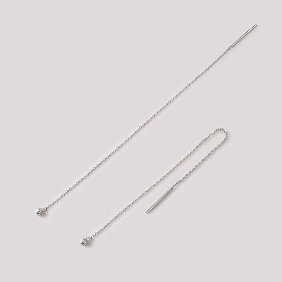 The Joy Earrings crafted in solid 18k (750) white gold from the Cléamoi Joy Collection.