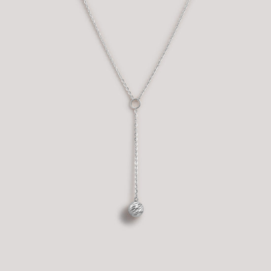 The Joy Necklace crafted in solid 18k (750) white gold from the Cléamoi Joy Collection.