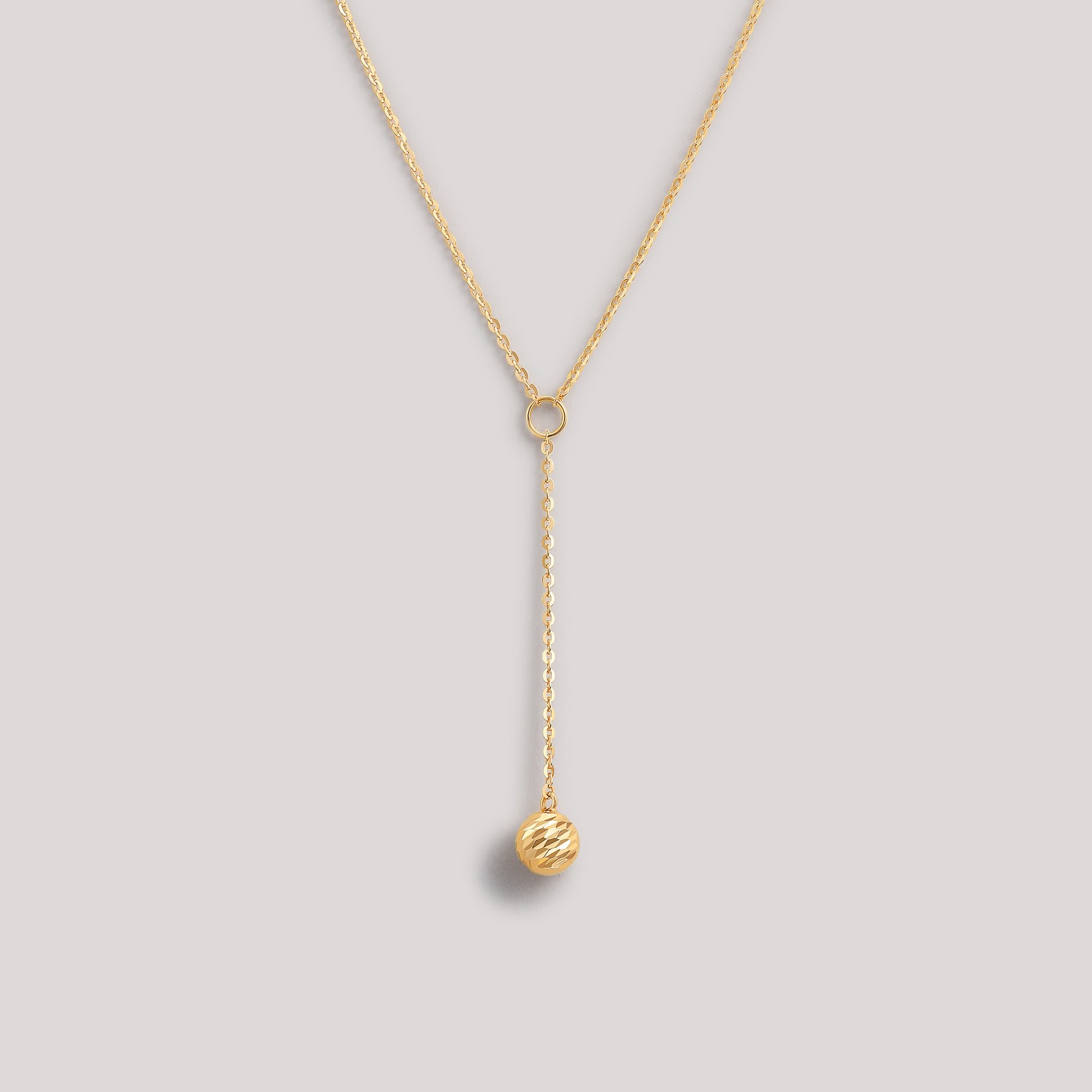 The Joy Necklace crafted in solid 18k (750) yellow gold from the Cléamoi Joy Collection.