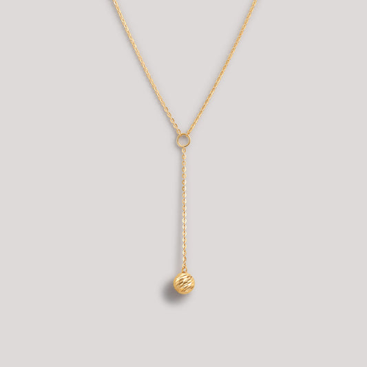 The Joy Necklace crafted in solid 18k (750) yellow gold from the Cléamoi Joy Collection.