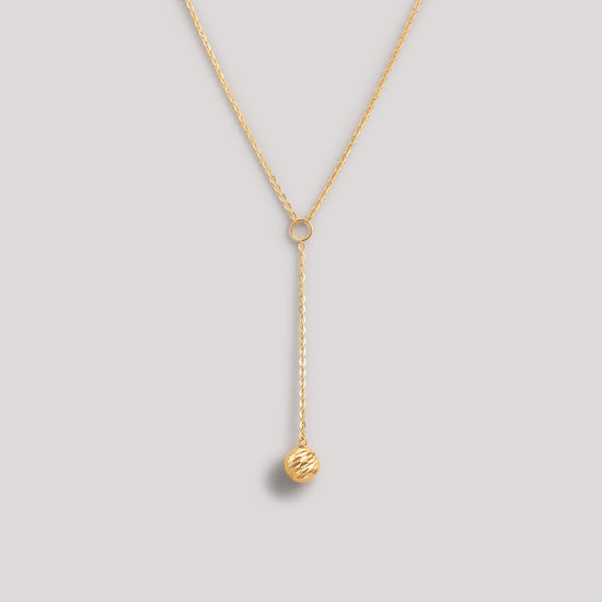 The Joy Necklace crafted in solid 18k (750) yellow gold from the Cléamoi Joy Collection.