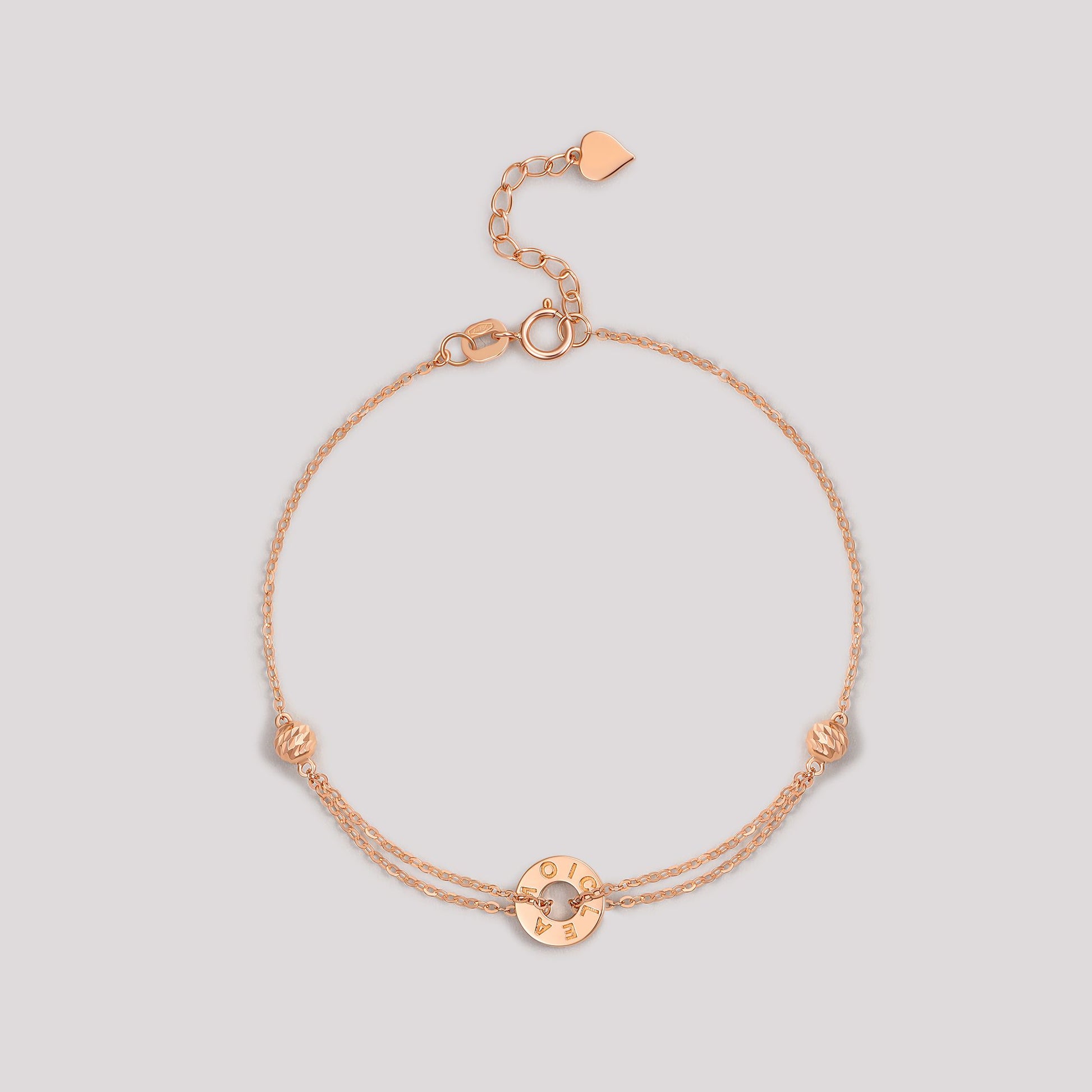 The Just Bracelet crafted in solid 18k (750) rose gold from the Cléamoi Balance Collection.