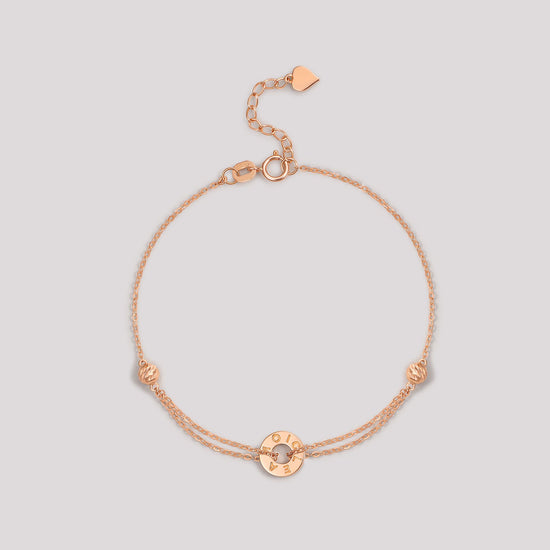 The Just Bracelet crafted in solid 18k (750) rose gold from the Cléamoi Balance Collection.
