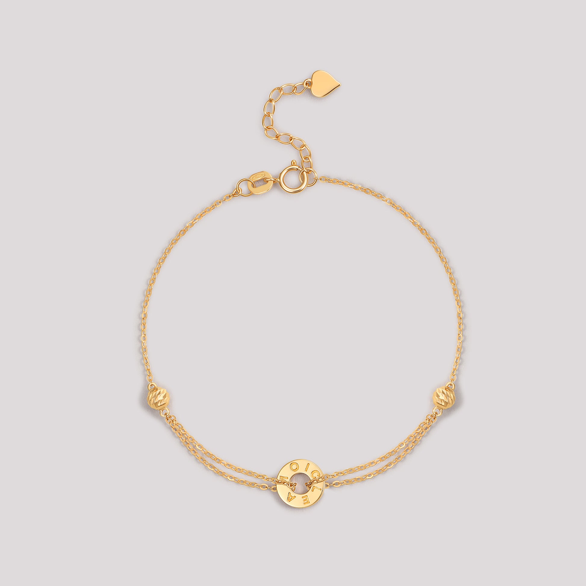 The Just Bracelet crafted in solid 18k (750) yellow gold from the Cléamoi Balance Collection.